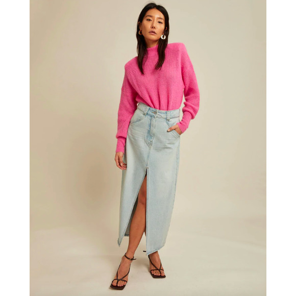 Les Coyotes De Paris Joy Denim Skirt - Picture 2 of 4